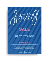 Spring Sale. Trendy poster design. Minimal style. Vector illustration