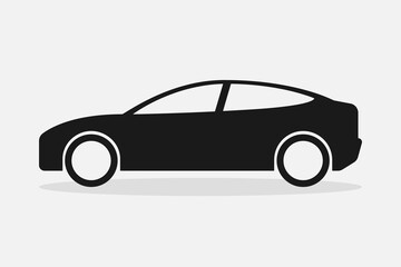 Fototapeta premium Car. Car icon, isolated. Black Car vector icon. Automobile. Vector illustration
