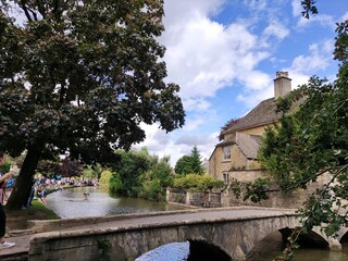 village river in summer bourton on the water