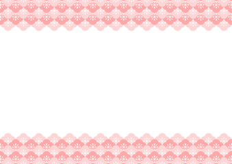 梅の花模様のフレームイラスト