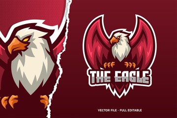 The Eagle E-sport Game Logo Template © MightyFire