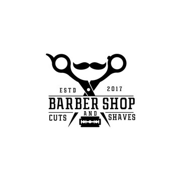 barbershop simple minimalist logo design modern vector,hairstyle,salon