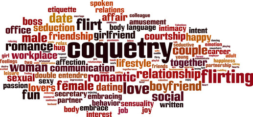 Coquetry word cloud