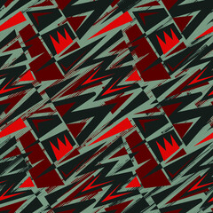 Seamless abstract urban pattern with geometry curved elenets