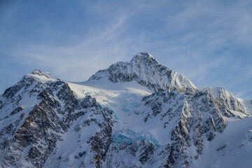 An image of Mt Shusksan in the North Cascade Mountains covered in snow.