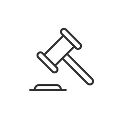 Gavel icon vector. Hammer symbol. Vector.