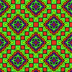 Seamless pattern with multicolored shapes.