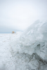 Frozen wave on lake erie ohio