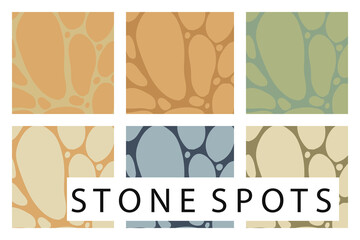 Modern stone spot round shape simple pastel pattern collection for nature design.
