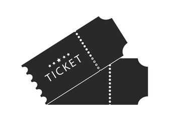 Tickets for attending an event or film on a transparent background. Beautiful modern travel flyers.