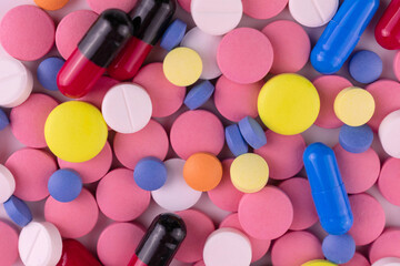 Medical background from different pills.