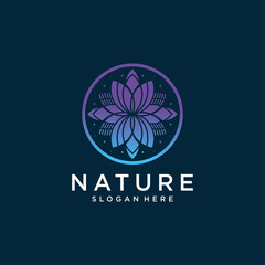 Simple nature leaf ornament logo design Vector set of abstract green leaf nature logo design vector - the emblem for yoga, natural and organic food products and packaging