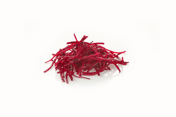 Boiled beet on white background