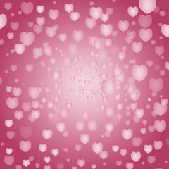 vector, pink background with hearts, valentine