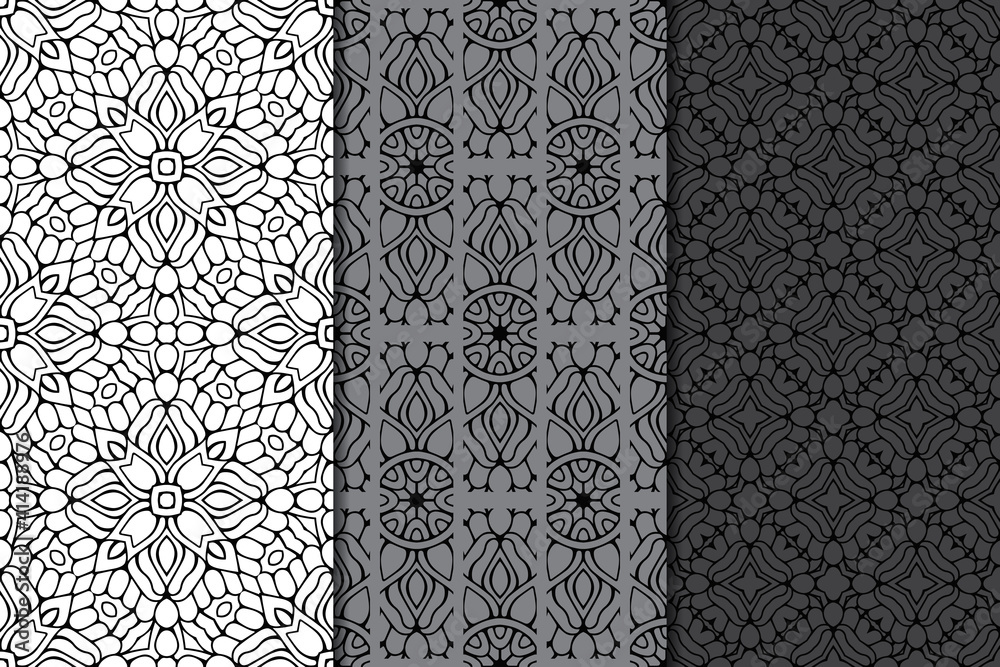 Wall mural collection seamless patters with mandala