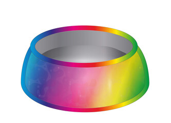 Hunde oder Katzen Napf in Regenbogenfarben