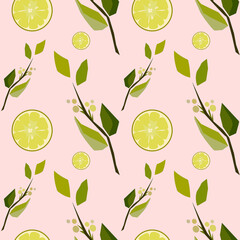 seamless bright background citrus print