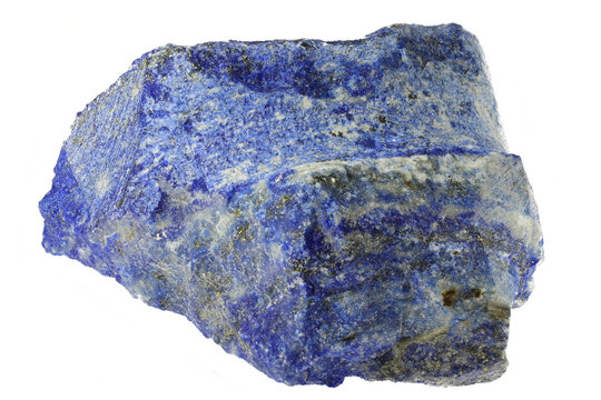 lapis lazuli from Jundak Mine, Afghanistan isolated on white background