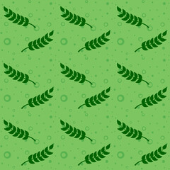 seamless pattern for designer, background, wallpaper for textile, botanical motif with green plant leaves