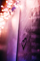 heart on the wall