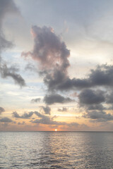 Naklejka na ściany i meble Caribbean, Grenada, Mayreau Island. Caribbean sunset.