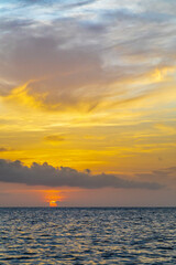 Caribbean, Grenada, Mayreau Island. Caribbean sunset.