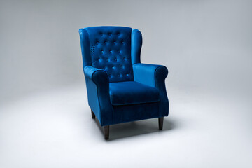 chair. soft chair. director's chair. sofa. photo studio equipment. White cyclorama.     