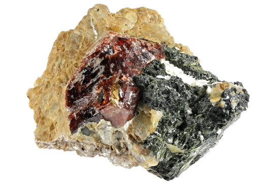 zircon from Skardu, Pakistan isolated on white background