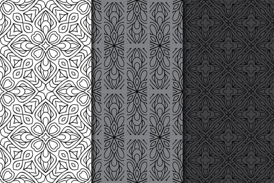 Collection Seamless Patters With Mandala