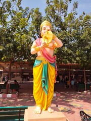 Naklejka premium statue of buddha in the temple