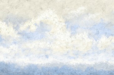 Oil paintings landscape, sky, blue background. Fine art.