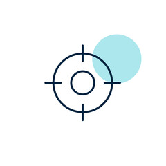 Crosshairs target destination vector icon