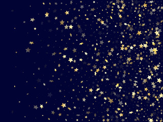 Gold falling star sparkle elements of glitter gradient vector background.