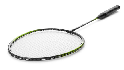 Badminton racket isolated on white. Sport equipment