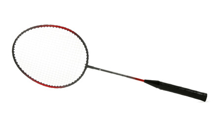 Badminton racket isolated on white. Sport equipment