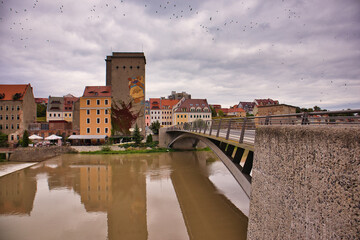 Altstadt Brücke über die Neiße, Grenze zwischen Polen und Deutschland, Görlitz, Sachsen, Deutschland