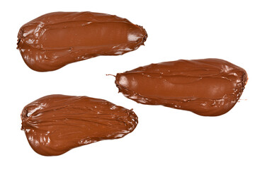 Chocolate cream background. Space for text or design. Isolated on white.