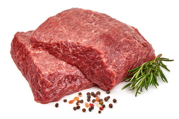 Beef meat, isolated on white background