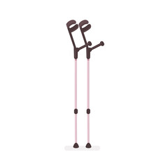 Elbow crutch. Vector illustration in flat style.