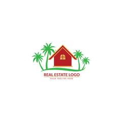 Green house icon logo vector