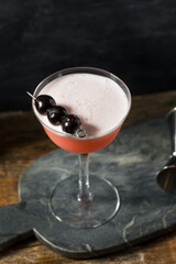 Refreshing Boozy Pink Lady Cocktail