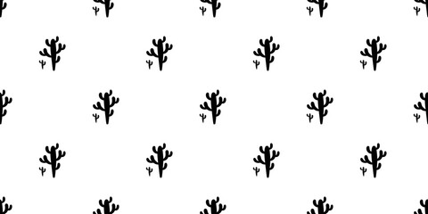 cactus seamless pattern vector Desert botanica flower plant garden cartoon tile wallpaper repeat background doodle scarf isolated illustration design