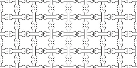 dog bone seamless pattern checked vector french bulldog puppy pet cartoon skeleton halloween repeat wallpaper tile background scarf isolated doodle illustration design