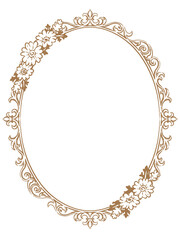 アンティークなお花の装飾フレーム。ベクター素材