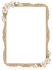 アンティークなお花の装飾フレーム。ベクター素材