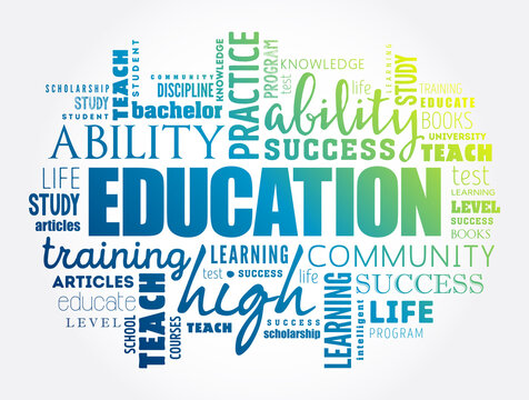 EDUCATION word cloud collage, concept background