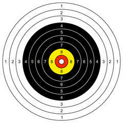 target for shooting on a white background