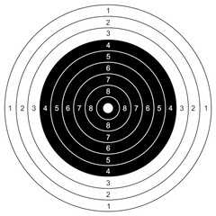 target for shooting on a white background