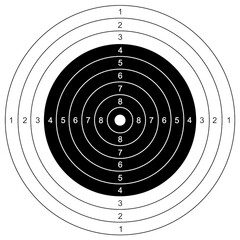 target for shooting on a white background