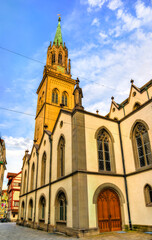 Fototapeta na wymiar St. Laurenzen Evangelical Reformed Church in St. Gallen, Switzerland